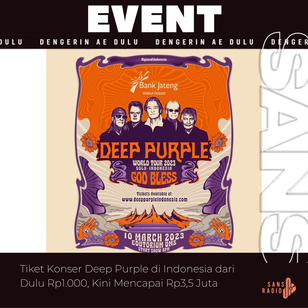 Tiket Konser Deep Purple di Indonesia dari Dulu Rp1.000, Kini Mencapai Rp3,5 Juta